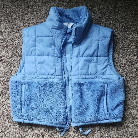 JoyLab Blue Quilted Fleece Vest Medium - Picture 1 of 3
